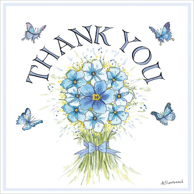THANK YOU FLOWERS AND BUTTERFLIES A011