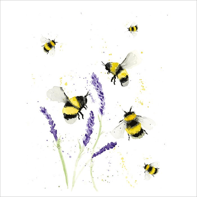 Bees and Lavender (A010)