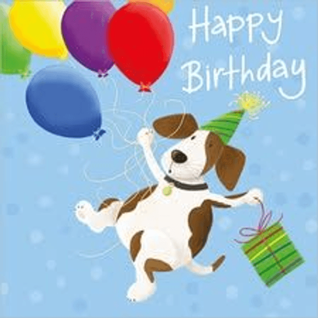 Dog with Balloons A061
